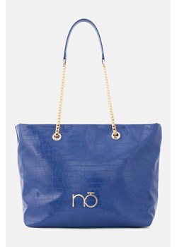 Niebieska shopperka Nobo na łańcuszku, croco ze sklepu NOBOBAGS.COM w kategorii Torby Shopper bag - zdjęcie 167464429