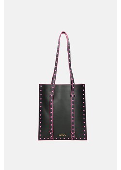 Czarna shopperka Nobo z różowymi ćwiekami ze sklepu NOBOBAGS.COM w kategorii Torby Shopper bag - zdjęcie 167464515