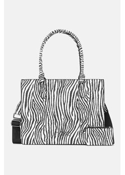 Duża shopperka Nobo z motywem zebry, czarno-biała ze sklepu NOBOBAGS.COM w kategorii Torby Shopper bag - zdjęcie 167464516