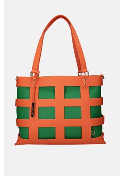 Shopperka Nobo "Zbrojka 39" pomarańczowo- zielona ze sklepu NOBOBAGS.COM w kategorii Torby Shopper bag - zdjęcie 167464929