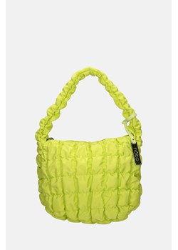 Nylonowa pikowana torebka na ramię Nobo limonkowa ze sklepu NOBOBAGS.COM w kategorii Torby Shopper bag - zdjęcie 167465276