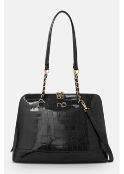 Torebka na ramię Nobo lakierowane croco czarna ze sklepu NOBOBAGS.COM w kategorii Torby Shopper bag - zdjęcie 167465689