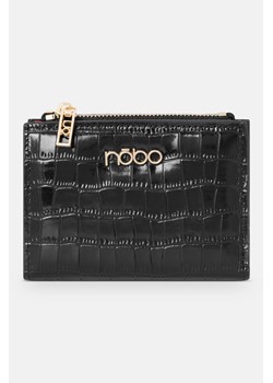 Damski skórzany portfel Nobo croco czarny ze sklepu NOBOBAGS.COM w kategorii Portfele damskie - zdjęcie 167467396