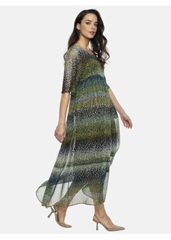Długa zielona sukienka we wzory Potis & Verso Ximena ze sklepu Eye For Fashion w kategorii Sukienki - zdjęcie 167547119