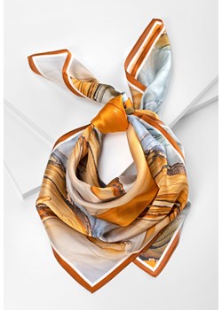 Jedwabna apaszka w abstrakcyjny wzór ze sklepu Molton w kategorii Szaliki i chusty damskie - zdjęcie 167560238