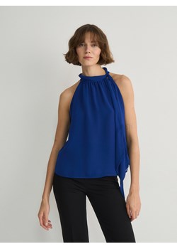 Reserved - Bluzka z ozdobnym wiązaniem - niebieski ze sklepu Reserved w kategorii Bluzki damskie - zdjęcie 167560965