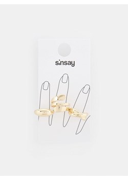 Sinsay - Pierścionki 3 pack - złoty ze sklepu Sinsay w kategorii Pierścionki - zdjęcie 167561646