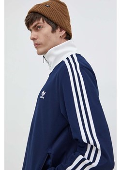 adidas Originals bluza Adicolor Classics Beckenbauer męska kolor granatowy wzorzysta IP0418 ze sklepu ANSWEAR.com w kategorii Bluzy męskie - zdjęcie 167576068