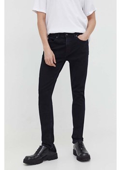 HUGO jeansy męskie kolor granatowy ze sklepu ANSWEAR.com w kategorii Jeansy męskie - zdjęcie 167576479
