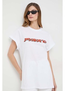 Pinko t-shirt damski kolor biały 103138.A1P7 ze sklepu ANSWEAR.com w kategorii Bluzki damskie - zdjęcie 167576946