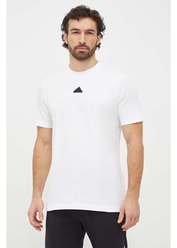 adidas t-shirt bawełniany męski kolor biały z nadrukiem IS2854 ze sklepu ANSWEAR.com w kategorii T-shirty męskie - zdjęcie 167577046