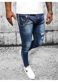 Spodnie jeansowe męskie ciemnoniebieskie OZONEE O/MB462 ze sklepu ozonee.pl w kategorii Jeansy męskie - zdjęcie 167580745