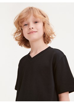 Reserved - T-shirt oversize z haftem - czarny ze sklepu Reserved w kategorii T-shirty chłopięce - zdjęcie 167582095
