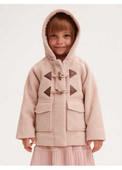 Reserved - Płaszcz z kapturem - kremowy ze sklepu Reserved w kategorii Płaszcze dziewczęce - zdjęcie 167582209