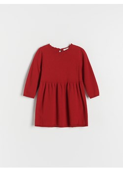 Reserved - Dzianinowa sukienka z domieszką wełny - czerwony ze sklepu Reserved w kategorii Sukienki niemowlęce - zdjęcie 167617065