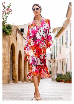 miss goodlife Sukienka w kolorze różowo-pomarańczowo-białym ze sklepu Limango Polska w kategorii Sukienki - zdjęcie 167618808