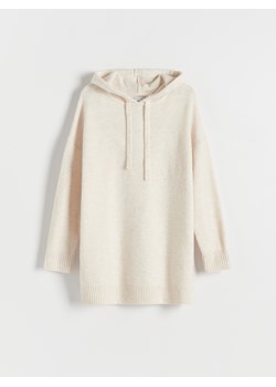 Reserved - Sweter z kapturem - kremowy ze sklepu Reserved w kategorii Swetry damskie - zdjęcie 167620128
