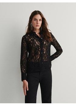 Reserved - Koronkowa koszula - czarny ze sklepu Reserved w kategorii Koszule damskie - zdjęcie 167620216
