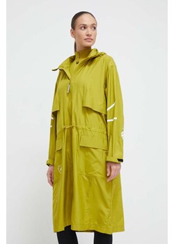 adidas by Stella McCartney kurtka damska kolor zielony przejściowa oversize ze sklepu ANSWEAR.com w kategorii Kurtki damskie - zdjęcie 167635098