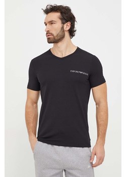 Emporio Armani Underwear t-shirt lounge 2-pack kolor czarny z nadrukiem 111849 4R717 ze sklepu ANSWEAR.com w kategorii T-shirty męskie - zdjęcie 167635197