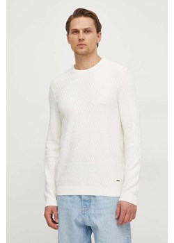 Joop! sweter bawełniany Fabion kolor beżowy 3003980010016910 ze sklepu ANSWEAR.com w kategorii Swetry męskie - zdjęcie 167635289