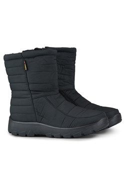 Botki śniegowce damskie komfortowe buty zimowe z suwakiem czarne ze sklepu ButyModne.pl w kategorii Śniegowce damskie - zdjęcie 167637179