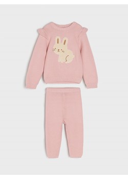 Sinsay - Komplet: sweter i legginsy - różowy ze sklepu Sinsay w kategorii Dresy dla niemowlaka - zdjęcie 167644536