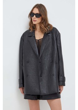 Bardot płaszcz damski kolor czarny przejściowy oversize ze sklepu ANSWEAR.com w kategorii Płaszcze damskie - zdjęcie 167649018