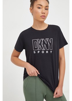 Dkny t-shirt damski kolor czarny DP3T9768 ze sklepu ANSWEAR.com w kategorii Bluzki damskie - zdjęcie 167649448