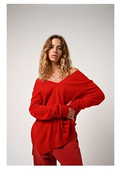 AUTHENTIC CASHMERE Kaszmirowy sweter "Giegn" w kolorze czerwonym ze sklepu Limango Polska w kategorii Swetry damskie - zdjęcie 167650788