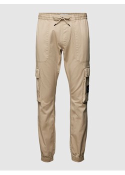 Spodnie cargo w jednolitym kolorze model ‘WASHED’ ze sklepu Peek&Cloppenburg  w kategorii Spodnie męskie - zdjęcie 167652558