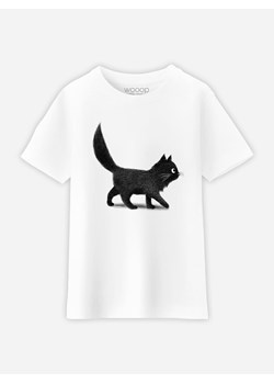WOOOP Koszulka &quot;Creeping Cat&quot; w kolorze białym ze sklepu Limango Polska w kategorii T-shirty chłopięce - zdjęcie 167656175