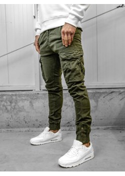 Khaki spodnie materiałowe joggery bojówki męskie Denley 2233A ze sklepu Denley w kategorii Spodnie męskie - zdjęcie 167658115