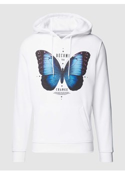 Bluza z kapturem i nadrukiem z motywem model ‘Become the Change’ ze sklepu Peek&Cloppenburg  w kategorii Bluzy męskie - zdjęcie 167659488