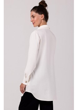 Tunika koszulowa z kołnierzykiem śmietankowa B276, Kolor śmietankowy, Rozmiar L/XL, BeWear ze sklepu Primodo w kategorii Sukienki - zdjęcie 167663795