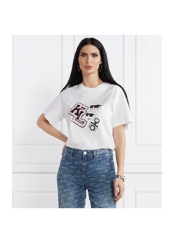Karl Lagerfeld T-shirt ikonik varsity | Oversize fit ze sklepu Gomez Fashion Store w kategorii Bluzki damskie - zdjęcie 167663997