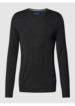 Sweter z dzianiny z wełny jagnięcej ze sklepu Peek&Cloppenburg  w kategorii Swetry męskie - zdjęcie 167669877