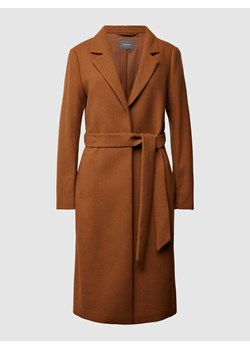 Płaszcz z wiązanym paskiem ze sklepu Peek&Cloppenburg  w kategorii Płaszcze damskie - zdjęcie 167670827