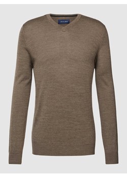 Sweter z dzianiny z wełny jagnięcej ze sklepu Peek&Cloppenburg  w kategorii Swetry męskie - zdjęcie 167671158