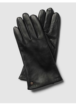 Rękawiczki skórzane z aplikacją z logo model ‘CLASSIC’ ze sklepu Peek&Cloppenburg  w kategorii Rękawiczki damskie - zdjęcie 167672708