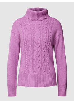 Sweter z dzianiny z wzorem warkocza ze sklepu Peek&Cloppenburg  w kategorii Swetry damskie - zdjęcie 167673256