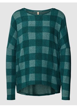 Sweter z dzianiny ze wzorem w kratę model ‘BIARA’ ze sklepu Peek&Cloppenburg  w kategorii Swetry damskie - zdjęcie 167673458