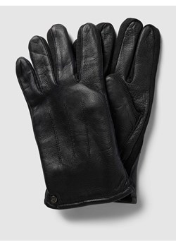 Rękawiczki z owczej skóry w jednolitym kolorze ze sklepu Peek&Cloppenburg  w kategorii Rękawiczki męskie - zdjęcie 167674596