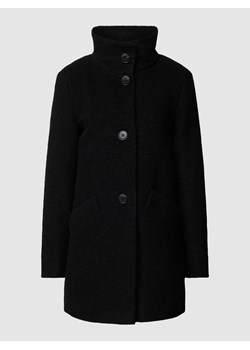 Krótki płaszcz z mieszanki żywej wełny z alpaki ze stójką ze sklepu Peek&Cloppenburg  w kategorii Płaszcze damskie - zdjęcie 167674675