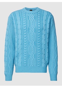 Sweter z dzianiny ze ściegiem warkoczowym model ‘Kubiel’ ze sklepu Peek&Cloppenburg  w kategorii Swetry męskie - zdjęcie 167674718