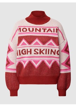 Sweter z dzianiny ze wzorem na całej powierzchni model ‘GLAZE ze sklepu Peek&Cloppenburg  w kategorii Swetry damskie - zdjęcie 167674765