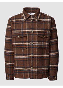 Koszula wierzchnia o kroju relaxed fit ze wzorem w szkocką kratę ze sklepu Peek&Cloppenburg  w kategorii Kurtki męskie - zdjęcie 167675035