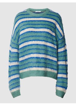 Sweter z dzianiny o kroju oversized ze wzorem w paski ze sklepu Peek&Cloppenburg  w kategorii Swetry damskie - zdjęcie 167675158