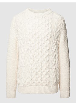 Sweter z dzianiny z fakturowanym wzorem ze sklepu Peek&Cloppenburg  w kategorii Swetry męskie - zdjęcie 167675508