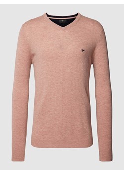 Sweter z dzianiny z wyhaftowanym logo ze sklepu Peek&Cloppenburg  w kategorii Swetry męskie - zdjęcie 167675877